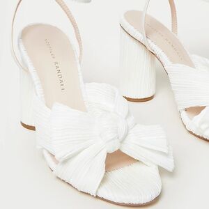Loeffler Randall Camellia White Pleated Bow Heel